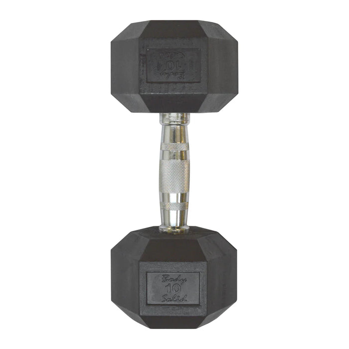 BodySolid Hexagon Rubber Dumbbell