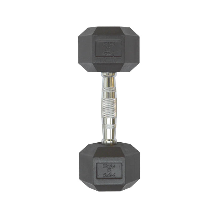 BodySolid Hexagon Rubber Dumbbell